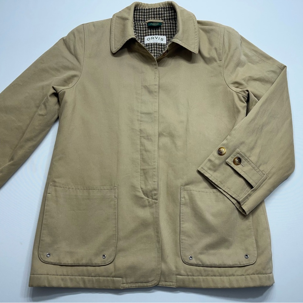 Orvis Khaki Utility Jacket with Houndstooth Lining - Picture 6 of 16